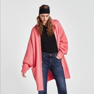 Zara Oversized knit wear vest (pink)